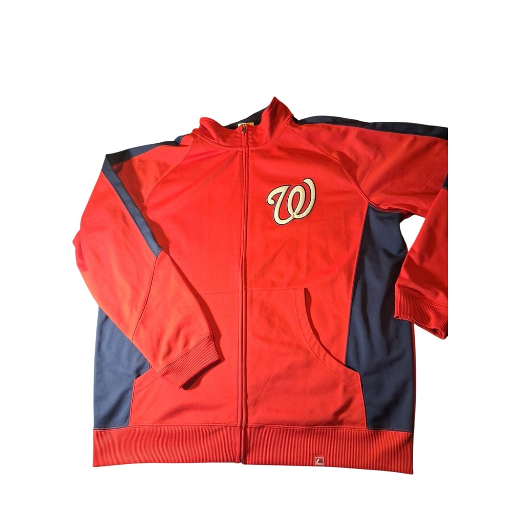 Washington‎ Nationals 1/4 Zip Long Sleeve High Collar Size XL Majestic MLB